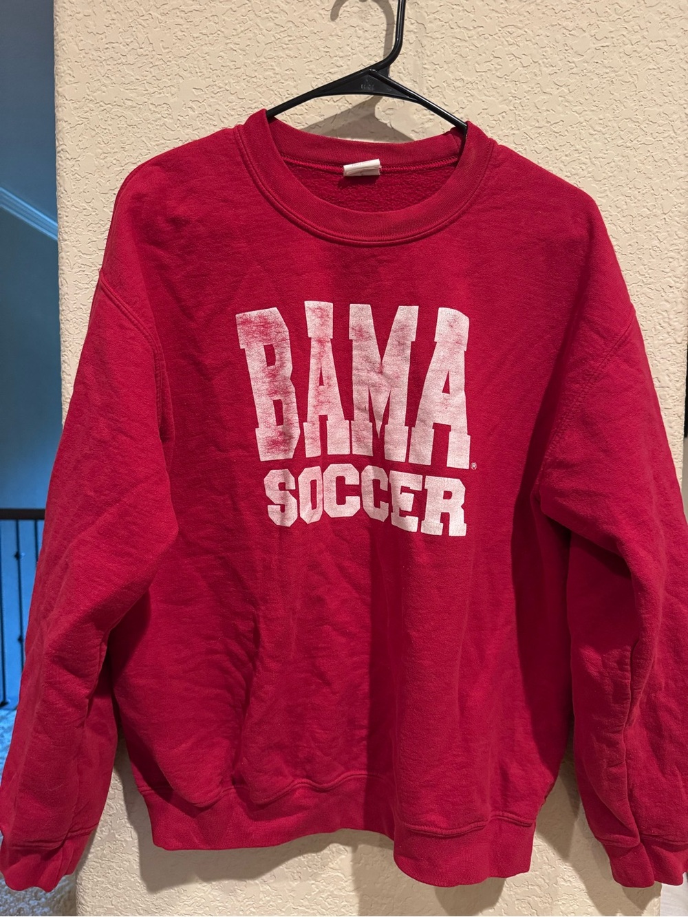Alabama Soccer Red Crewneck Sweatshirt